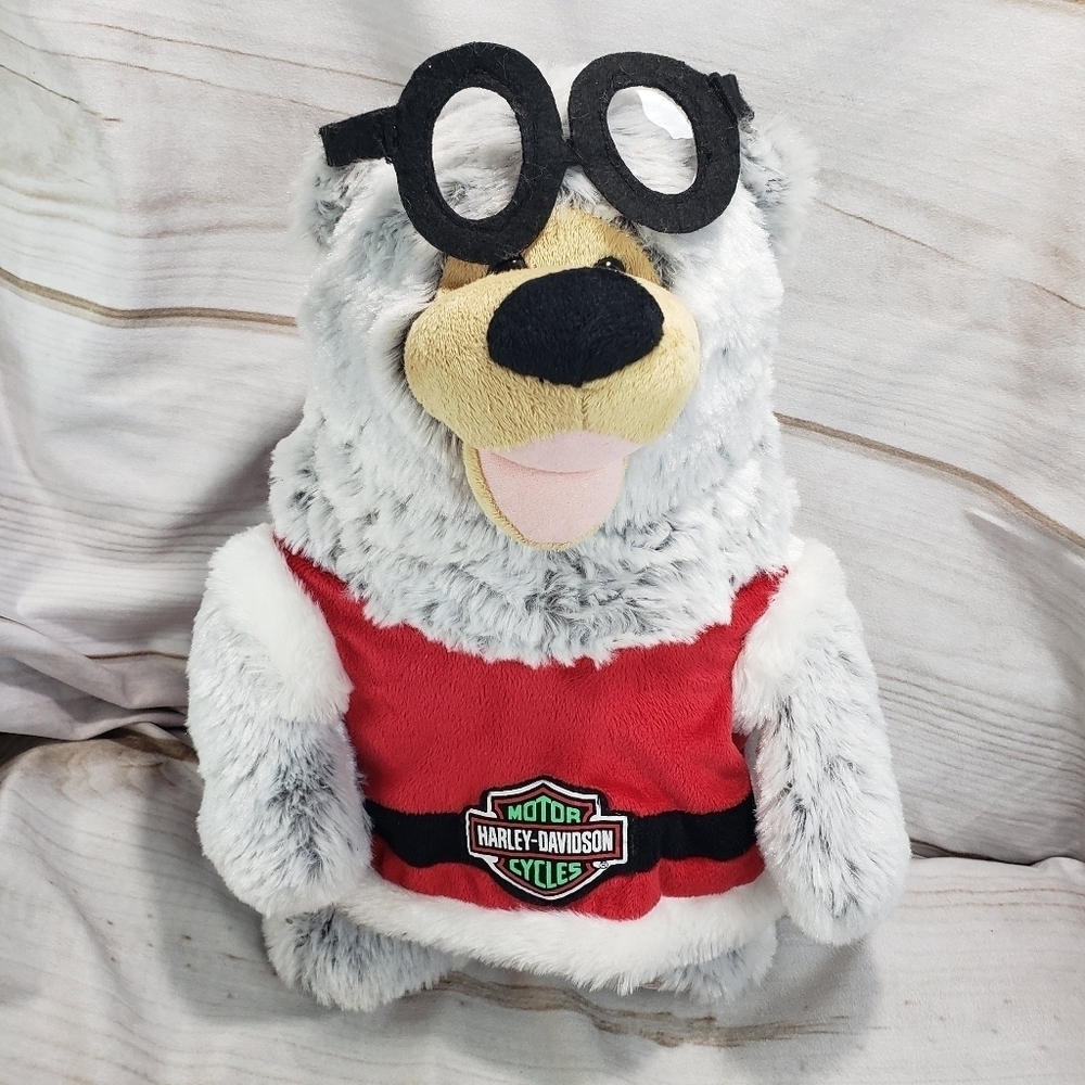 Harley Davidson Motorcycle Biker Club Rider Plush Teddy Bear Gray 15 inch 2012